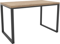 Обеденный стол Hype Mebel Чикаго 125x75 (черный/дуб галифакс натуральный) - 