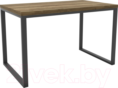 Обеденный стол Hype Mebel Чикаго 125x75 (черный/дуб галифакс олово)