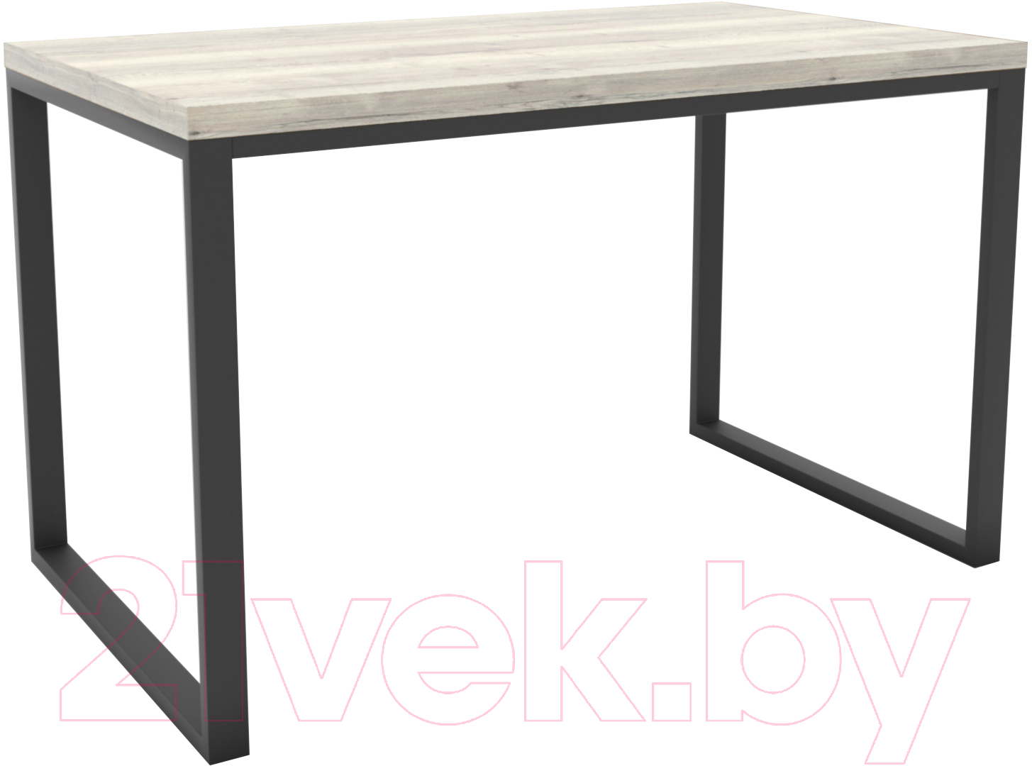 Обеденный стол Hype Mebel Чикаго 125x75 (черный/древесина белая)