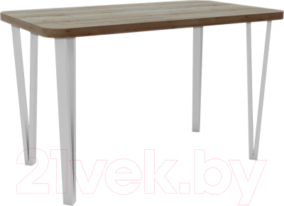 Обеденный стол Hype Mebel Польский 110x70 (белый/дуб галифакс олово)