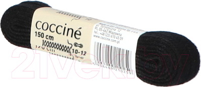 Изображение товара Шнурки для обуви Coccine Band / SZNN/150/CZA/7B (150см, 7B хлопок черный)