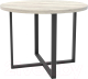 Обеденный стол Hype Mebel Раунд раздвижной 80x80 (черный/древесина белая) - 