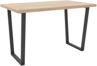 Обеденный стол Hype Mebel Трапеция 110x70 (черный/дуб галифакс натуральный) - 