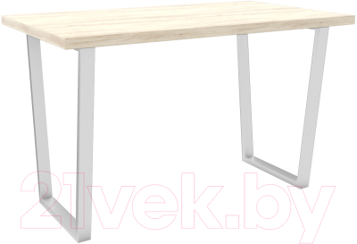 Обеденный стол Hype Mebel Трапеция 110x70 (белый/древесина белая)
