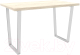 Обеденный стол Hype Mebel Трапеция 110x70 (белый/древесина белая) - 