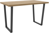 Обеденный стол Hype Mebel Трапеция 125x75 (черный/дуб галифакс олово) - 