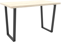 Обеденный стол Hype Mebel Трапеция 125x75 (черный/древесина белая) - 