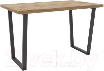 Обеденный стол Hype Mebel Трапеция раздвижной 110x70 (черный/дуб галифакс олово)