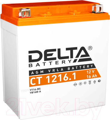 Мотоаккумулятор DELTA AGM СТ 1216.1 YTX16-BS / YB16B-A (16 А/ч)