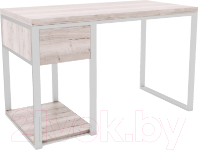 Письменный стол Hype Mebel Дэск 110x50 (белый/древесина белая)