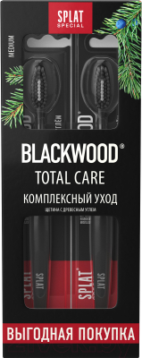 

Набор зубных щеток Splat, Special Blackwood средняя