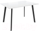 Обеденный стол Listvig Слим 2 110x70 (белый/черный) - 