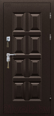 Входная дверь Промет Винтер-100 дуб Шале мореный (88x206, правая)