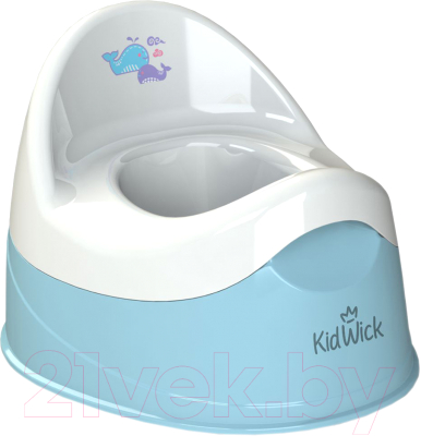 Детский горшок Kidwick Дуэт / KW100204 (голубой/белый)