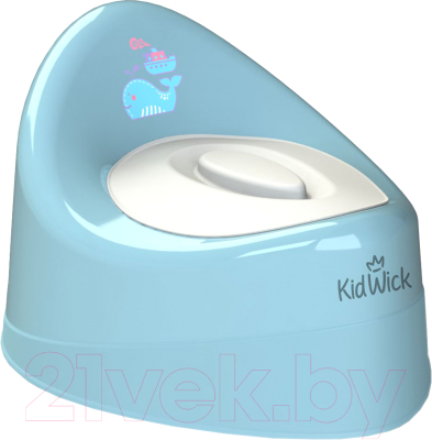 Детский горшок Kidwick Ракушка / KW030202 (голубой/белый)