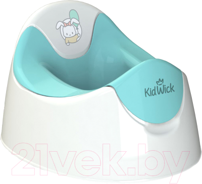 Детский горшок Kidwick Трио / KW090101 (белый/бирюзовый)