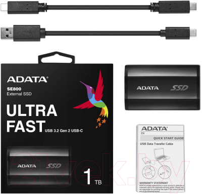 Внешний жесткий диск A-data SE800 500GB (ASE800-512GU32G2-CBK)