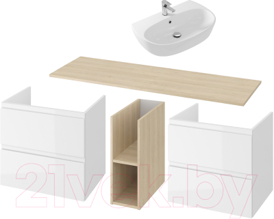 

Комплект мебели для ванной Cersanit, Moduo 140 + Street Fusion 70