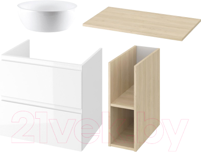 

Комплект мебели для ванной Cersanit, Moduo 80 + Inteo 47