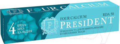Зубная паста PresiDent Four Calcium (75г)