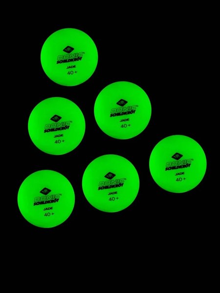 Набор мячей для настольного тенниса Donic Schildkrot Glow In The Dark (6шт)