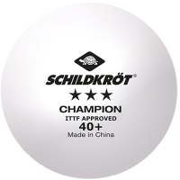 Мячи для настольного тенниса Donic Schildkrot 3 Champion ITTF (3шт, белый) - 