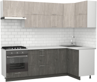 Кухонный гарнитур S-Company Клео крафт 1.2x2.4 правая (железный камень/бетонный камень) - 