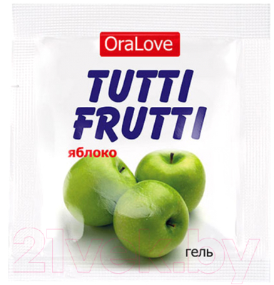 Лубрикант-гель Bioritm Tutti-Frutti яблоко / 30010 (20x4г)