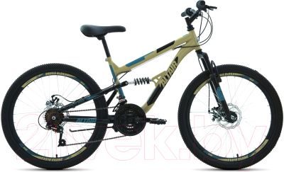 Велосипед Forward Altair MTB FS 24 Disc 2021 / RBKT1F14E002 (14.5, бежевый/черный)