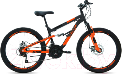 Велосипед Forward Altair MTB FS 24 Disc 2021 / RBKT1F14E005 (14.5, темно-серый/оранжевый)
