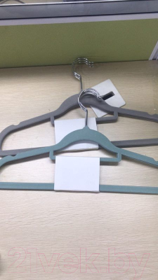 Набор пластиковых вешалок-плечиков Miniso 4358 (3шт, мятно-зеленый)