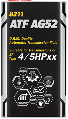 Трансмиссионное масло Mannol AG52 Automatic Special / MN8211-4ME (4л)