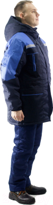 Куртка рабочая PROTECT Протект утепленная (р-р 52-54/182-188, темно-синий/василек)