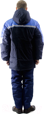 Куртка рабочая PROTECT Протект утепленная (р-р 48-50/182-188, темно-синий/василек)