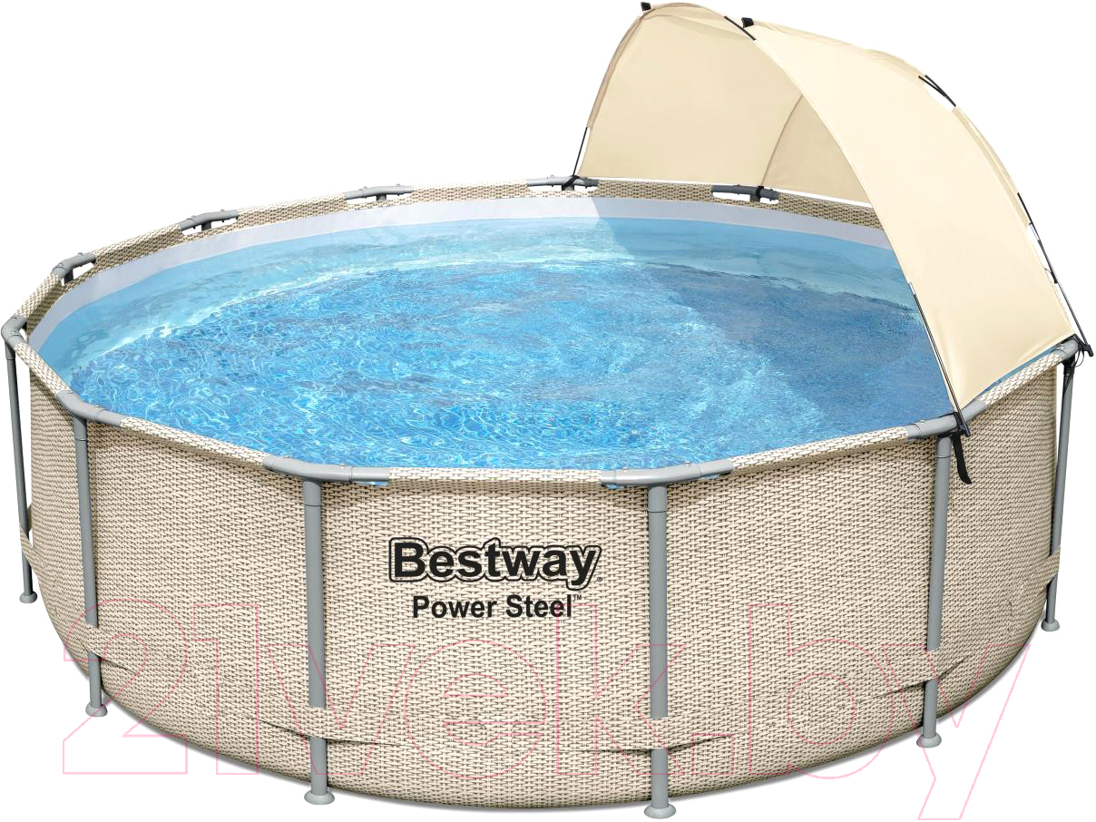 Каркасный бассейн Bestway Steel Pro Max 5614V (396x107, с фильтр-насосом, лестницей и навесом)