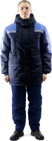 Куртка рабочая PROTECT Протект утепленная (р-р 52-54/170-176, темно-синий/василек) - 