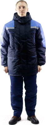 Куртка рабочая PROTECT Протект утепленная (р-р 56-58/170-176, темно-синий/василек)