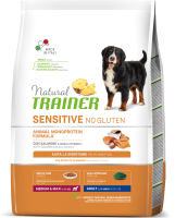 Сухой корм для собак Trainer Для средних и крупных пород с чувствит. пищеварением с лососем (12кг) - 
