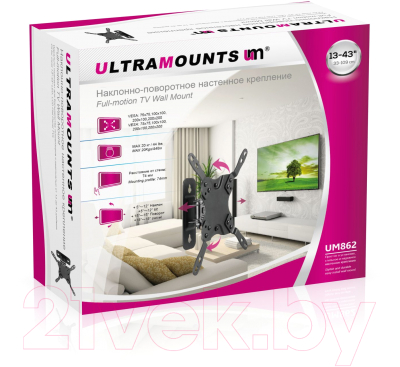 Кронштейн для телевизора Ultramounts UM 862 (черный)