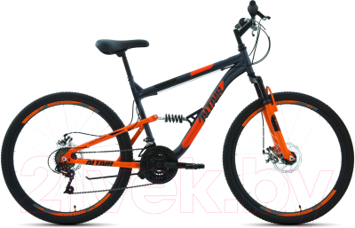 Велосипед Altair Altair MTB FS 26 2.0 Disc 2021 / RBKT1F16E020 (18, темно-серый/оранжевый)