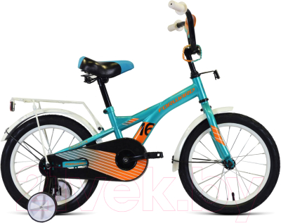 Детский велосипед Forward Crocky 16 2021 / 1BKW1K1C1017 (бирюзовый/оранжевый)