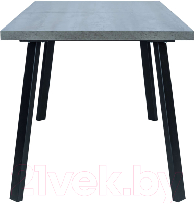 Обеденный стол Импэкс Leset Хаген 2Р (черный/бетон)