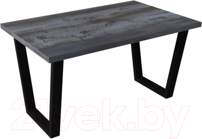 Обеденный стол Импэкс Leset Ларс (черный/бетон)