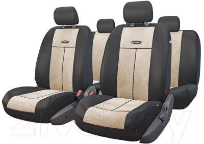 Комплект чехлов для сидений Autoprofi TT-902V BK/L.BE