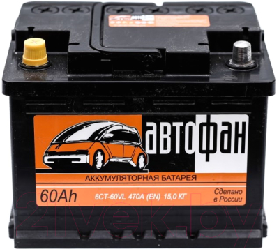 Автомобильный аккумулятор Автофан 6СТ-60 (60 А/ч)
