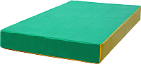 Гимнастический мат KMS sport №9 1x1.5x0.1м  (зеленый/желтый) - 