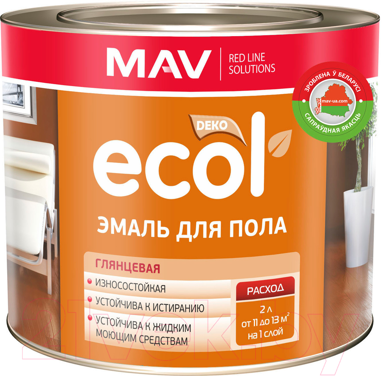 Эмаль MAV Ecol ПФ-266 (11кг, светло-коричневый)