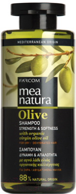 Шампунь для волос Farcom Mea Natura Olive с оливковым маслом для сухих и обезвожен. волос (300мл)