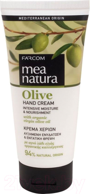Крем для рук Farcom Mea Natura Olive питательный и восстанавливающий для сухой кожи (100мл)