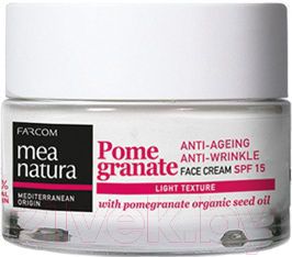 Крем для лица Farcom Mea Natura Pomegranate против морщин с маслом граната SPF15 (50мл)